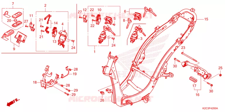 FRAME CHASSIS Honda SCOOTER 110 VISION 2023  NSC110P