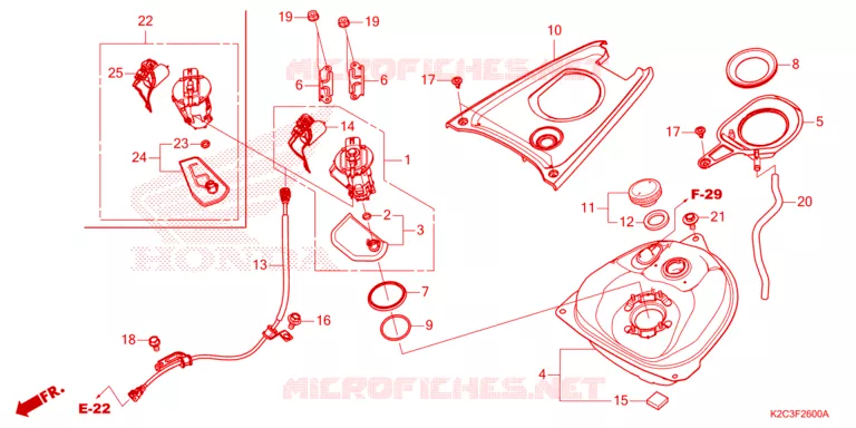 BRANDSTOF TANK/BRANDSTOF POMP Honda SCOOTER 110 VISION 2023  NSC110P