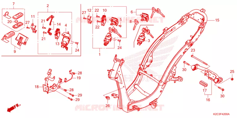 FRAME CHASSIS Honda SCOOTER 110 VISION 2023  NSC110P