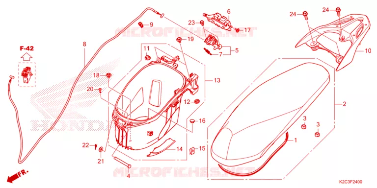 ZITTING/BAGAGEBOX Honda SCOOTER 110 VISION 2023  NSC110P
