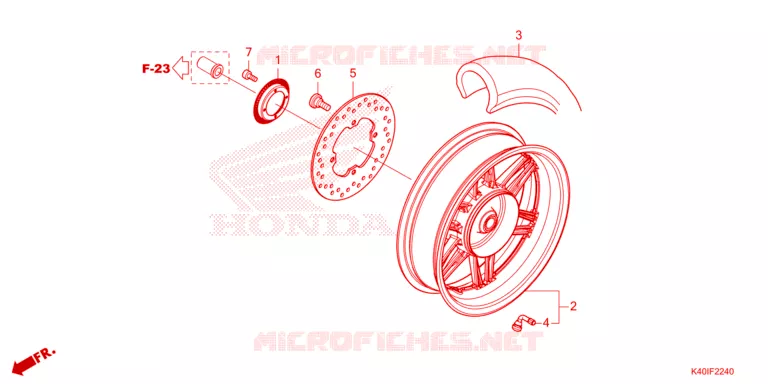 ACHTER WIEL Honda SCOOTER 125 FORZA 2023  NSS125ADP