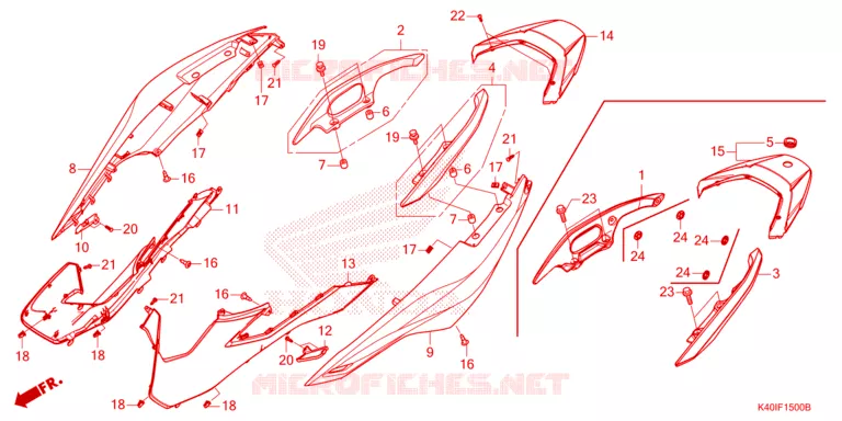 KONTPANEEL MIDDEN Honda SCOOTER 125 FORZA 2023  NSS125ADP