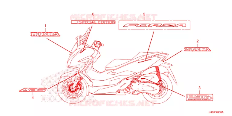 MERK/EMBLEEM Honda SCOOTER 125 FORZA 2023  NSS125ADP