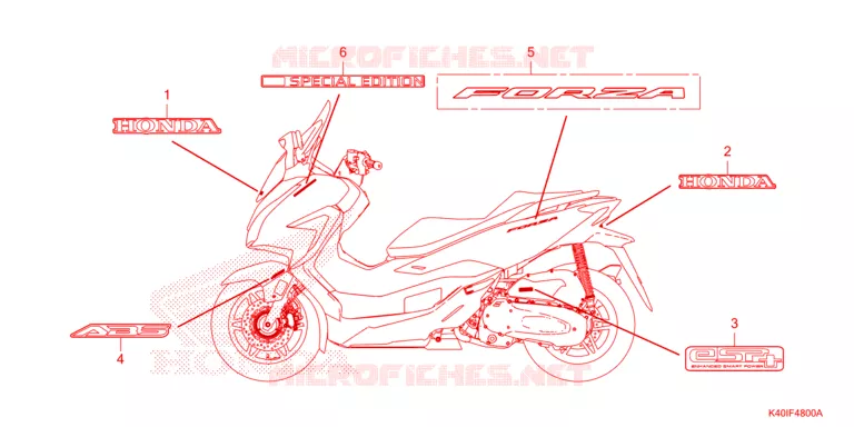 MERK/EMBLEEM Honda SCOOTER 125 FORZA 2023  NSS125ADP