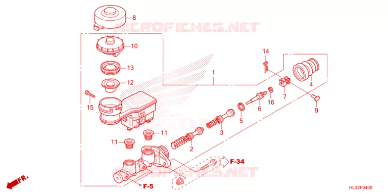 REM HOOFDCILINDER/ REMSLANG Honda ATV 700 PIONEER 2023  SXS700M4DP