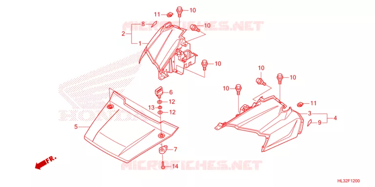 VOORSPATBORD / TREEPLANK Honda ATV 700 PIONEER 2023  SXS700M4DP