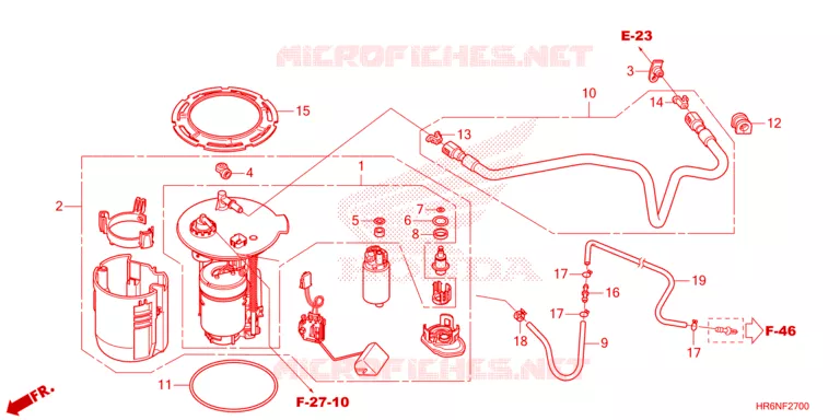 BRANDSTOF TANK/BRANDSTOF POMP Honda ATV 520 FOURTRAX 2023  TRX520FA7P