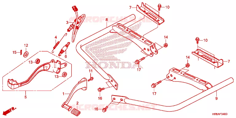 PEDAAL/OPSTAP Honda ATV 520 FOURTRAX 2022  TRX520FM6N