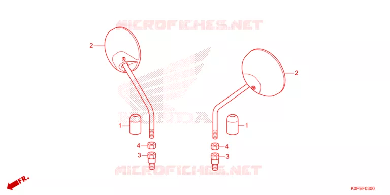 TRUNK LIGHT/MIRROR Honda MOTO 125 MONKEY 2023  Z125MAP