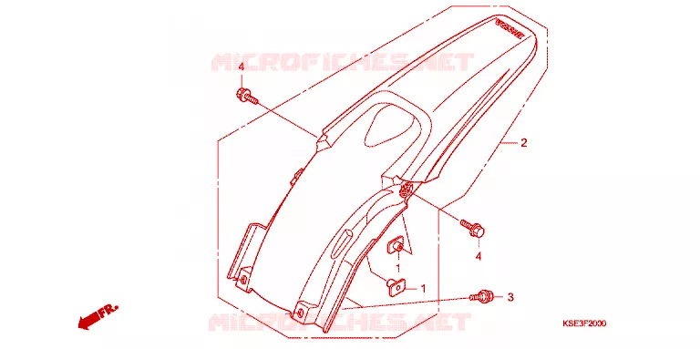 ACHTER STROOMLIJNKAP  Honda MOTO 150 CRF 2009  CRF150RB9