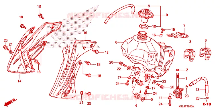BRANDSTOF TANK  Honda MOTO 150 CRF 2008  CRF150R8