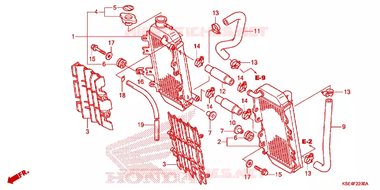 RADIATOR Honda MOTO 150 CRF 2009  CRF150R9