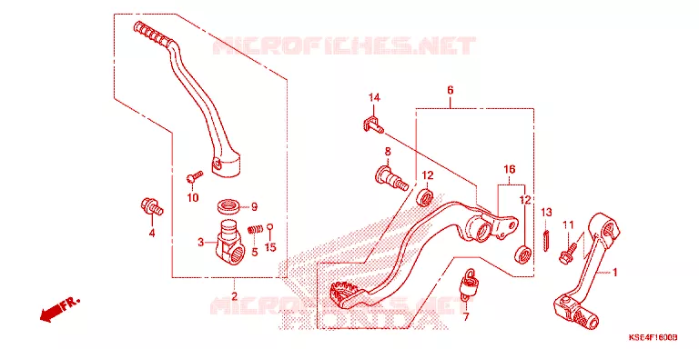 PEDAAL/KICKSTARTER ARM Honda MOTO 150 CRF 2010  CRF150R9