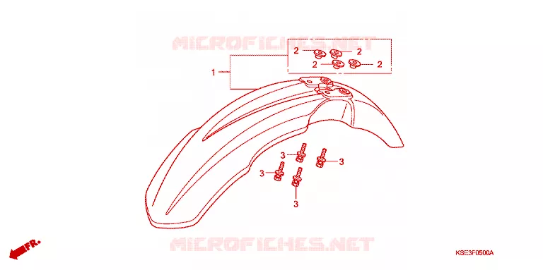 VOOR STROOMLIJNKAP/OPSTAP VLOER Honda MOTO 150 CRF 2009  CRF150R9