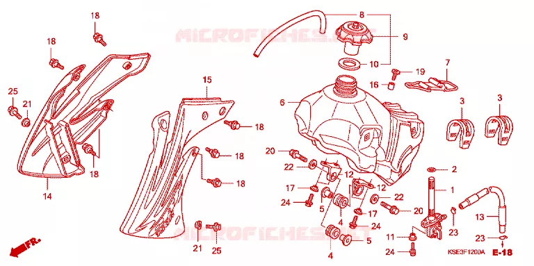 BRANDSTOF TANK  Honda MOTO 150 CRF 2010  CRF150R9
