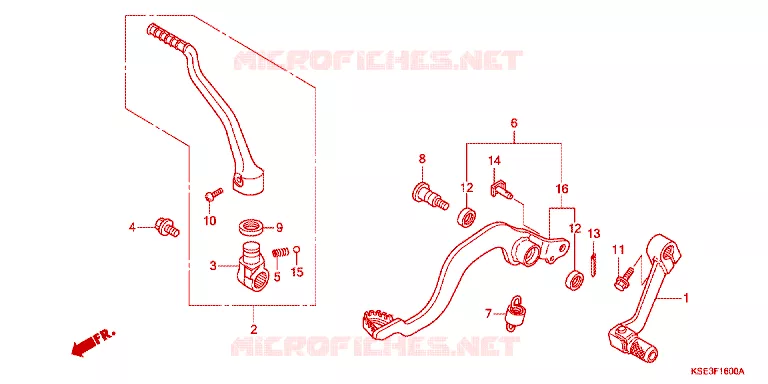 PEDAAL/KICKSTARTER ARM Honda MOTO 150 CRF 2011  CRF150R9