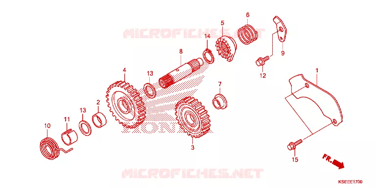 AANDRIJFFACE/ KICKSTARTER SPIL Honda MOTO 150 CRF 2014  CRF150RE