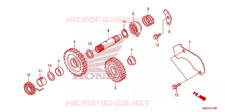 AANDRIJFFACE/ KICKSTARTER SPIL Honda MOTO 150 CRF 2014  CRF150RE