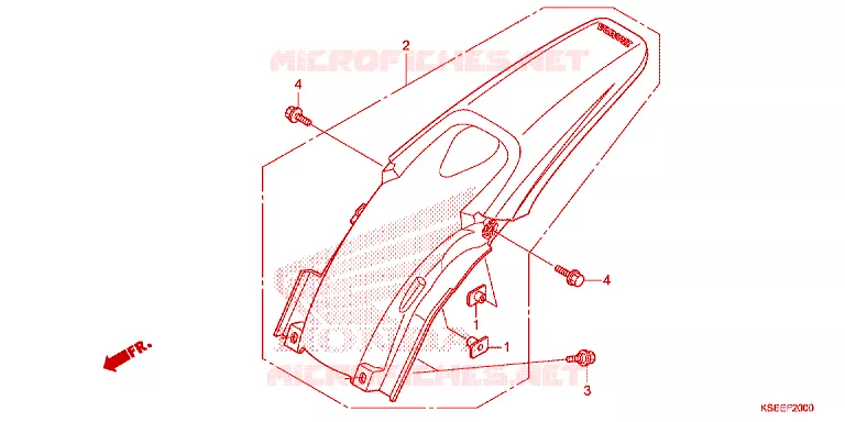 ACHTER STROOMLIJNKAP  Honda MOTO 150 CRF 2016  CRF150RE
