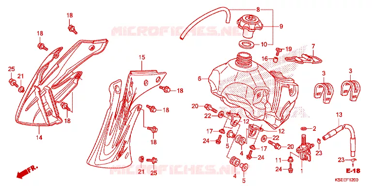 BRANDSTOF TANK  Honda MOTO 150 CRF 2014  CRF150RBE