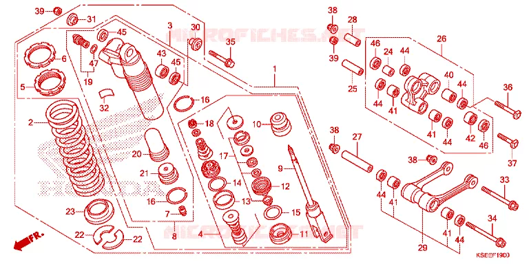 ACHTER KUSSEN Honda MOTO 150 CRF 2014  CRF150RBE