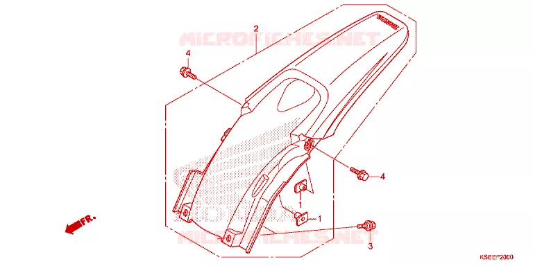 ACHTER STROOMLIJNKAP  Honda MOTO 150 CRF 2017  CRF150RBE