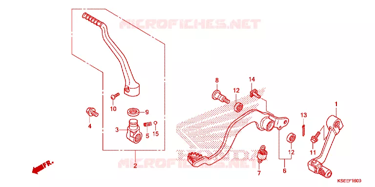 PEDAAL/KICKSTARTER ARM Honda MOTO 150 CRF 2017  CRF150RBE