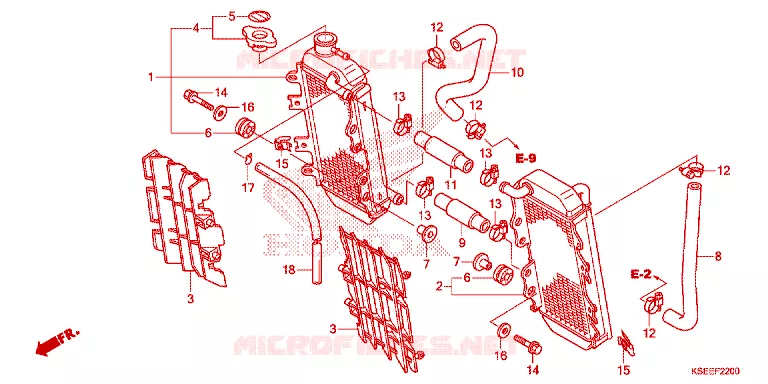 RADIATOR Honda MOTO 150 CRF 2014  CRF150RBE