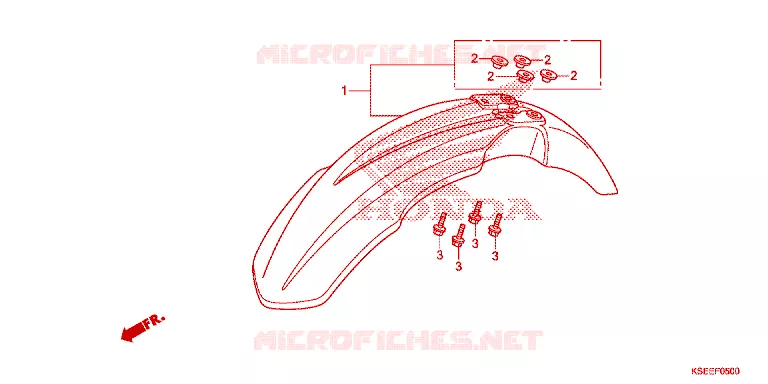 VOOR STROOMLIJNKAP/OPSTAP VLOER Honda MOTO 150 CRF 2017  CRF150RBE