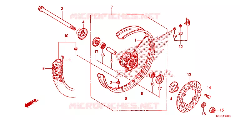VOOR WIEL Honda MOTO 150 CRF 2017  CRF150RBE
