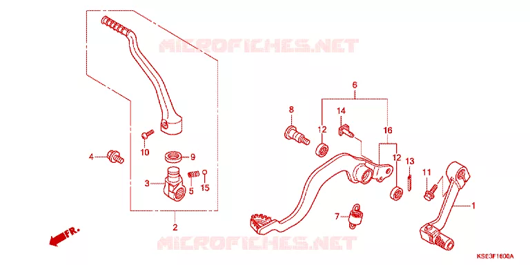 PEDAAL/KICKSTARTER ARM Honda MOTO 150 CRF 2012  CRF150RBC