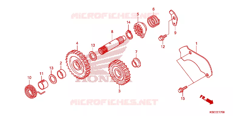 AANDRIJFFACE/ KICKSTARTER SPIL Honda MOTO 150 CRF 2013  CRF150RBD