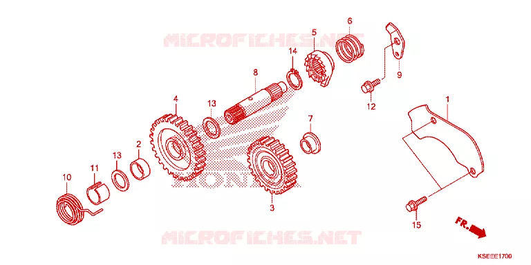 AANDRIJFFACE/ KICKSTARTER SPIL Honda MOTO 150 CRF 2013  CRF150RD