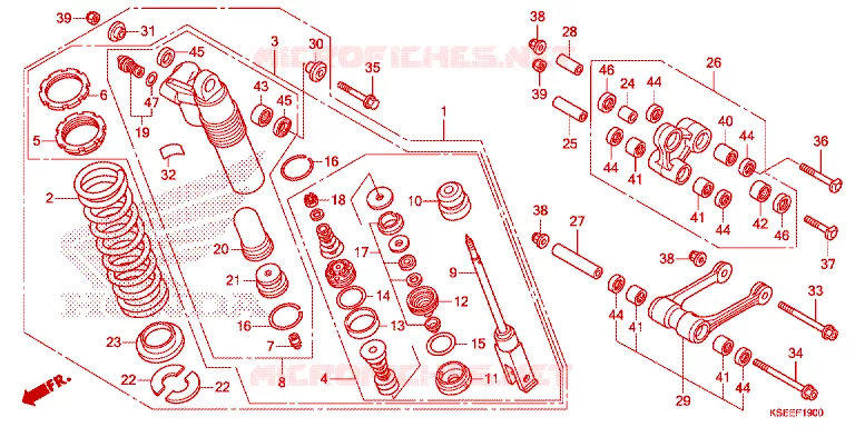 ACHTER KUSSEN Honda MOTO 150 CRF 2013  CRF150RD