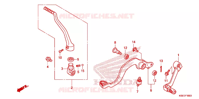 PEDAAL/KICKSTARTER ARM Honda MOTO 150 CRF 2013  CRF150RD