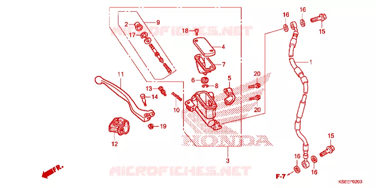 VOOR REM HOOFD CILINDER Honda MOTO 150 CRF 2013  CRF150RD