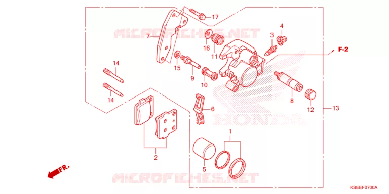 VOOR REMKLAUW Honda MOTO 150 CRF 2013  CRF150RD