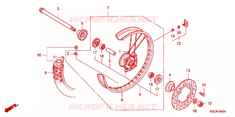 VOOR WIEL Honda MOTO 150 CRF 2012  CRF150RC