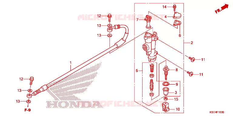 ACHTER REM HOOFD  Honda MOTO 150 CRF 2007  CRF150RB7