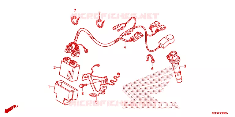 BEDRADINGSBUNDEL/ ONTSTEKINGSSPOEL Honda MOTO 150 CRF 2007  CRF150RB7
