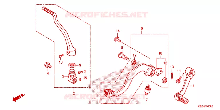 PEDAAL/KICKSTARTER ARM Honda MOTO 150 CRF 2007  CRF150RB7