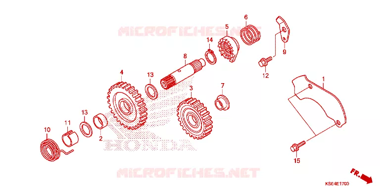 AANDRIJFFACE/ KICKSTARTER SPIL Honda MOTO 150 CRF 2007  CRF150RB7