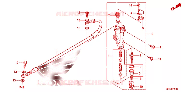 ACHTER REM HOOFD  Honda MOTO 150 CRF 2009  CRF150R9