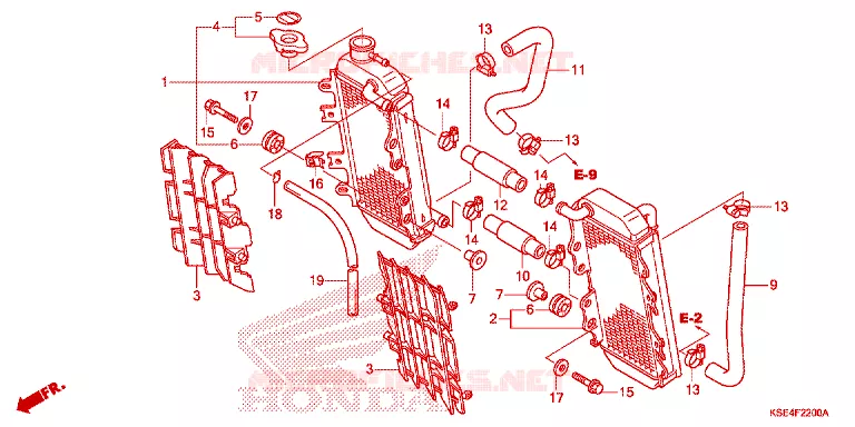 RADIATOR Honda MOTO 150 CRF 2009  CRF150R9