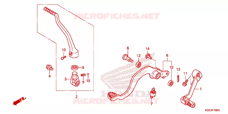PEDAAL/KICKSTARTER ARM Honda MOTO 150 CRF 2013  CRF150RBD