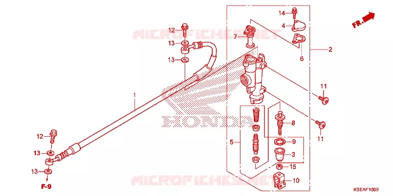 ACHTER REM HOOFD  Honda MOTO 150 CRF 2014  CRF150RBE