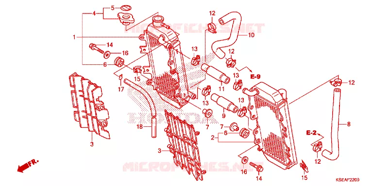 RADIATOR Honda MOTO 150 CRF 2014  CRF150RBE