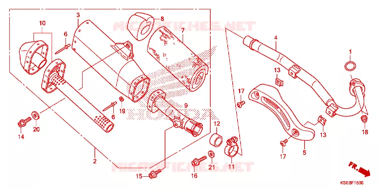 UITLAATDEMPER  Honda MOTO 150 CRF 2017  CRF150RBH