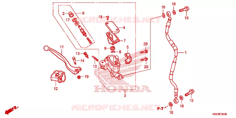 VOOR REM HOOFD CILINDER Honda MOTO 150 CRF 2017  CRF150RBH