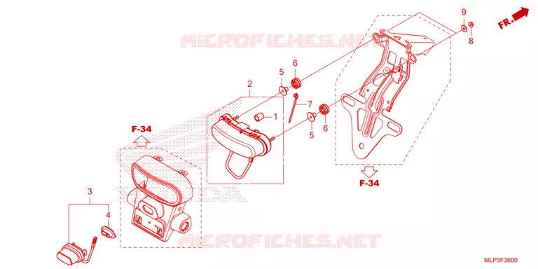 ACHTERLICHT/KENTEKEN LICHT Honda MOTO 500 CL 2023  CL500AP